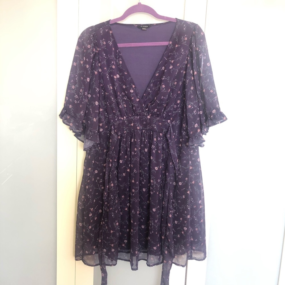 American Eagle AE Studio Purple floral dress